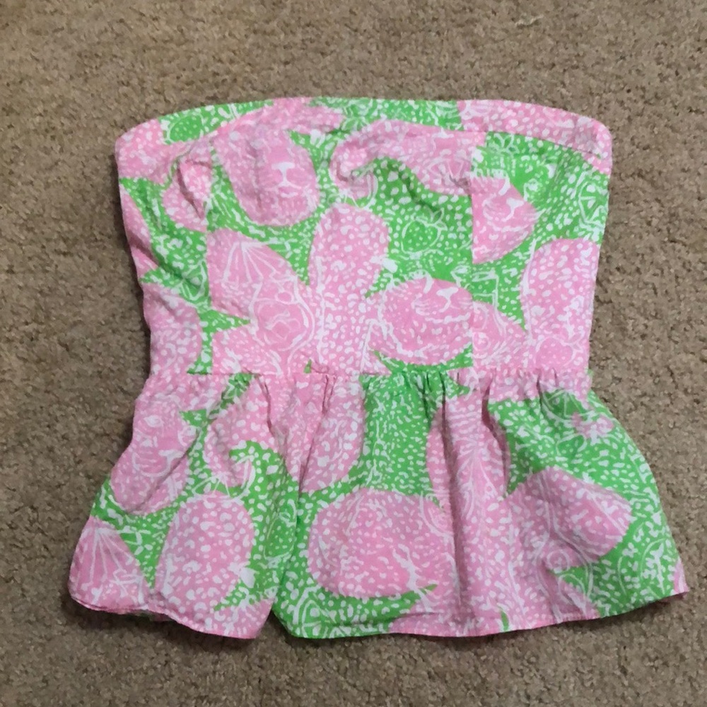 Strapless Lilly Pulitzer top
